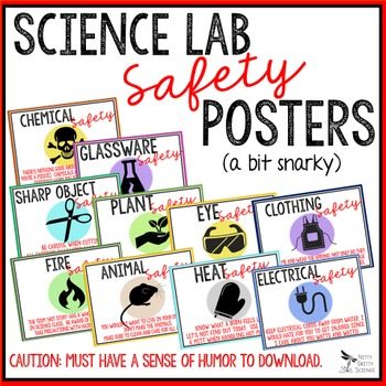 LAB SAFETY POSTERS – Secondary Science (humor) | Nitty Gritty Science